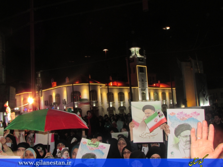 گزارش تصویری حضور ضرغامی در تجمع بزرگ حامیان حجت‌الاسلام رئیسی و محمدباقر قالیباف در رشت