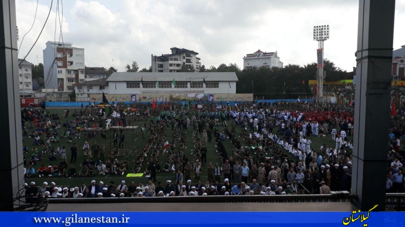 اجتماع بزرگ ۲۰ هزار نفری بسیجیان استان گیلان به روایت دوربین گیلانستان