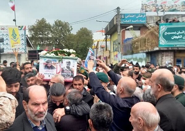 مراسم تشییع پیکر مطهر شهید مدافع امنیت حمید پورنوروز