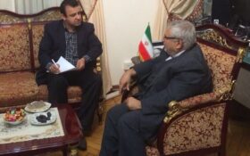سفیر ایران در جمهوری آذربایجان از کامبیز بابائی خبرنگار صدا و سیما تقدیر کرد