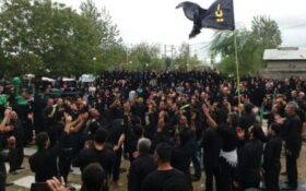 گیلان یکپارچه غرق در ماتم/ اجتماعات گسترده عزاداران حسینی در سراسر استان + تصاویر