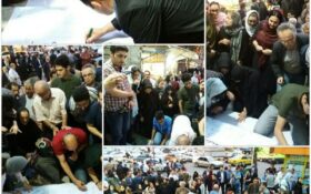 مردم و خانواده های معظم شهدای لاهیجان خواستار ابطال انتخابات شورا شدند+ تصاویر