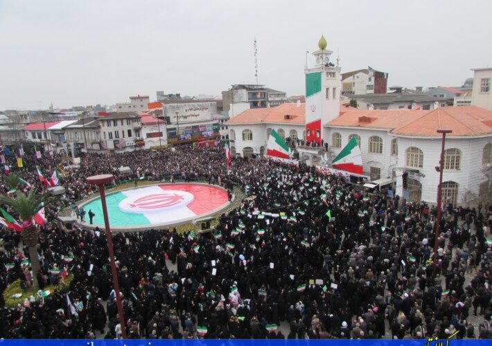 حماسه ماندگار مردم رشت در راهپیمایی ۲۲ بهمن ۹۶ از نگاه دوربین گیلانستان