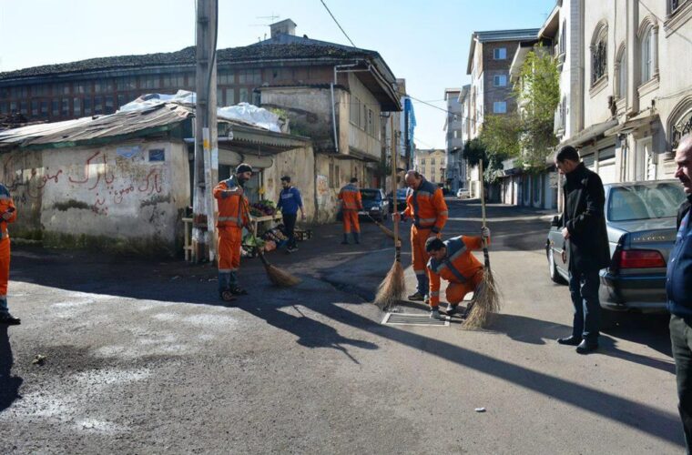 گزارش تصویری هفتمین مرحله پاکسازی محلات منطقه دو رشت