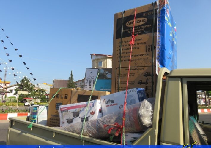 اهدای ۹ سری جهیزیه به نوعروسان بخش های خمام، خشکبیجار و لشت نشا توسط سپاه مقداد+ تصاویر