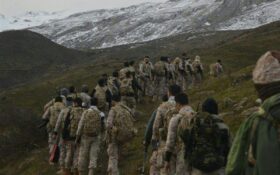 صعود پاسداران تیپ نیروی مخصوص میرزاکوچک به ارتفاعات گیلان