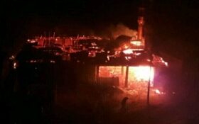 آتش سوزی مسجدی در سیاهکل