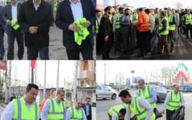 معابر شهر لاهیجان در آستانه سال نو از زباله پاکسازی شد