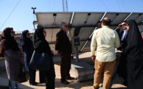 بازدید مدیران شهرداری رشت از پنل خورشیدی سازمان نظام مهندسی گیلان