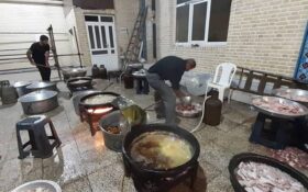 توزیع ۸۰۰۰ غذای نذری به نیابت از شهدای گیلان در آستانه اشرفیه