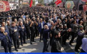 اجتماع بزرگ جاماندگان اربعین حسینی در رشت + گزارش تصویری
