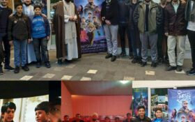 همراهی امام جمعه خمام با جوانان در سینما