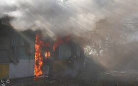 باد گرم شدید عامل حریق علفزار‌های گیلان؛ چند انبار ضایعات در شهر صنعتی رشت طعمه آتش شد