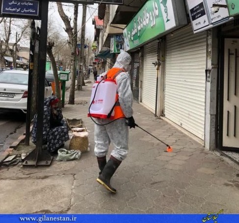 ادامه روند ضدعفونی روزانه معابر شهر لاهیجان توسط شهرداری + تصاویر