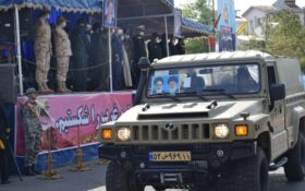 گزارش تصویری/ رژه لجستیکی و موتوری نیروهای مسلح گیلان به مناسبت روز ارتش