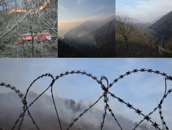 آتش سوزی جنگل‌های نوار مرزی آذربایجان و ایران وارد نهمین روز شد