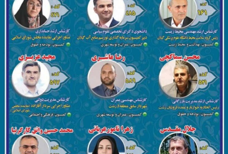 انتشار لیست جبهه پایداری انقلاب اسلامی برای شورای شهر رشت+ اسامی