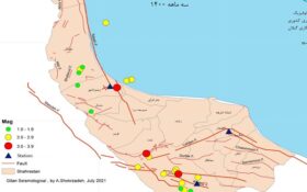 ثبت ۲۲ زمین‌لرزه در گیلان طی سه ماه نخست امسال
