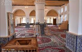 قدیمی ترین مسجد تاریخی رشت در نقاشی «سراسر نمایی از ایران»