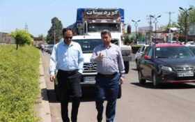 بازدید شهردار رشت از پروژه ترمیم و روکش آسفالت در منطقه یک شهری