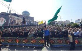 اجتماع بزرگ جاماندگان اربعین در آستانه اشرفیه برگزار شد