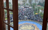 خروش مردم رشت در راهپیمایی یوم الله ۱۳ آبان+ گزارش تصویری