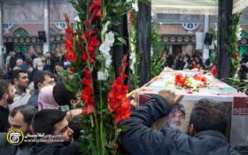 مراسم وداع با پیکر شهید محمدرضا یعقوبی در رشت + گزارش تصویری