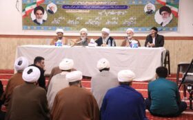 نشست جمعی از روحانیون غرب گیلان با کاندیداهای مجلس خبرگان رهبری 