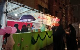 ایستگاه صلواتی به مناسبت نیمه شعبان در خیابان شهید باهنر رشت+ تصاویر