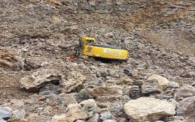 حادثه مرگبار سقوط بیل مکانیکی در معدن سنگ رودبار