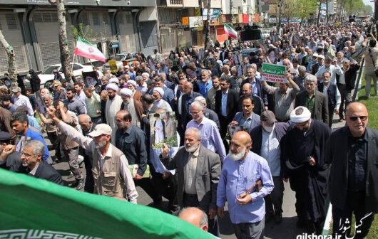 گزارش تصویری/ تظاهرات مردم رشت در حمایت از پاسخ ایران به رژیم خبیث صهیونیستی