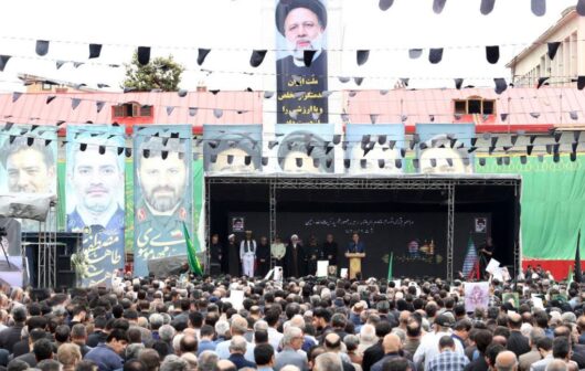 بزرگداشت رئیس جمهور شهید و همراهانش در پیاده راه شهرداری رشت+ گزارش تصویری