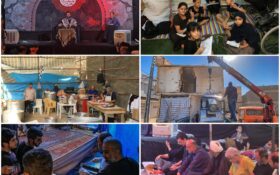 ۱۸۰ خادم در خط مقدم خدماترسانی به زائران اربعین/ از توزیع ۶ هزار پرس غذا تا اسکان ۳ هزار نفر در روز ۱۸۰ خادم در خط مقدم خدماترسانی به زائران اربعین/ از توزیع ۶ هزار پرس غذا تا اسکان ۳ هزار نفر در روز