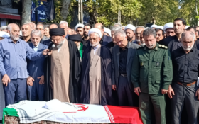 پیکر آیت‌الله قربانی در لاهیجان تشییع شد